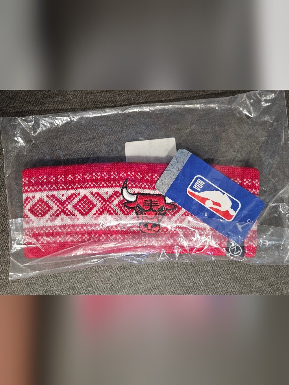 ZHATS Red and White Chicago Bulls Patterned HEADBAND Sweatband